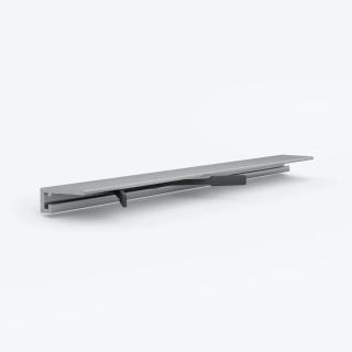 Микроплинтус LACONISTIQ micro 19 ARM Серебро анодированное (5,5х19х2450мм) 7 зажимов в комплекте