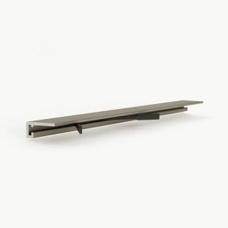 Микроплинтус LACONISTIQ micro 19 ARM шампань анодированный (2450х19х5,5мм) 7 зажимов в комплекте