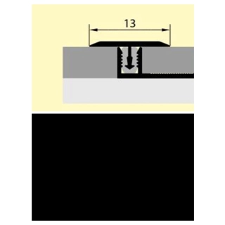 Стык Т-образный (гибкий) 13мм 2,7 м черный мат