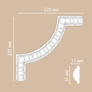 98885-2/168 угол DECOMASTER-2 (220х220мм)