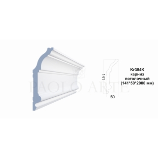 Kr354K карниз потолочный под покраску (141*50*2000 мм)/12
