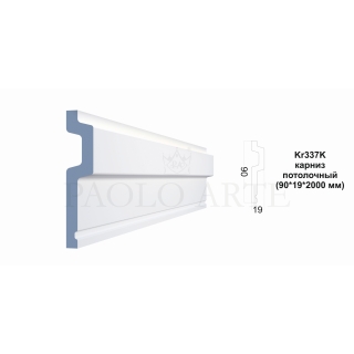 Kr337K карниз потолочный под покраску (90*19*2000 мм)/22