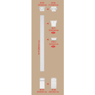 Пилястра Decomaster DK-199/42 (2000x95х18 мм)