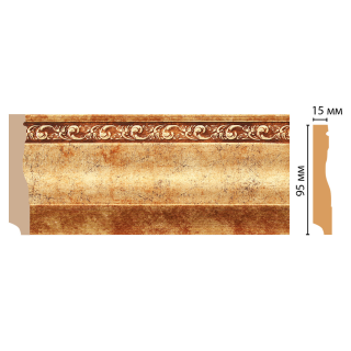 Плинтус напольный Decomaster 153-552 ШК/18 (95x12x2400 мм, золото)