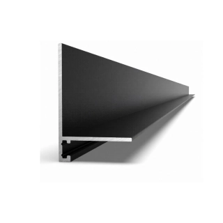 Плинтус микро напольный с заходом на стену 3000 - 6063 Т6 ЧЕРНЫЙ матовый