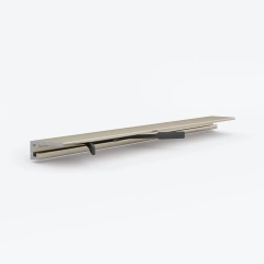 Микроплинтус LACONISTIQ micro 15 classic Светлое Золото анодированный (5х15х2450мм) 7 зажимов в комплекте