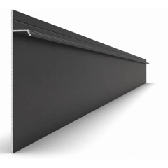 Скрытый плинтус черный матовый 100*13*82*3000 мм